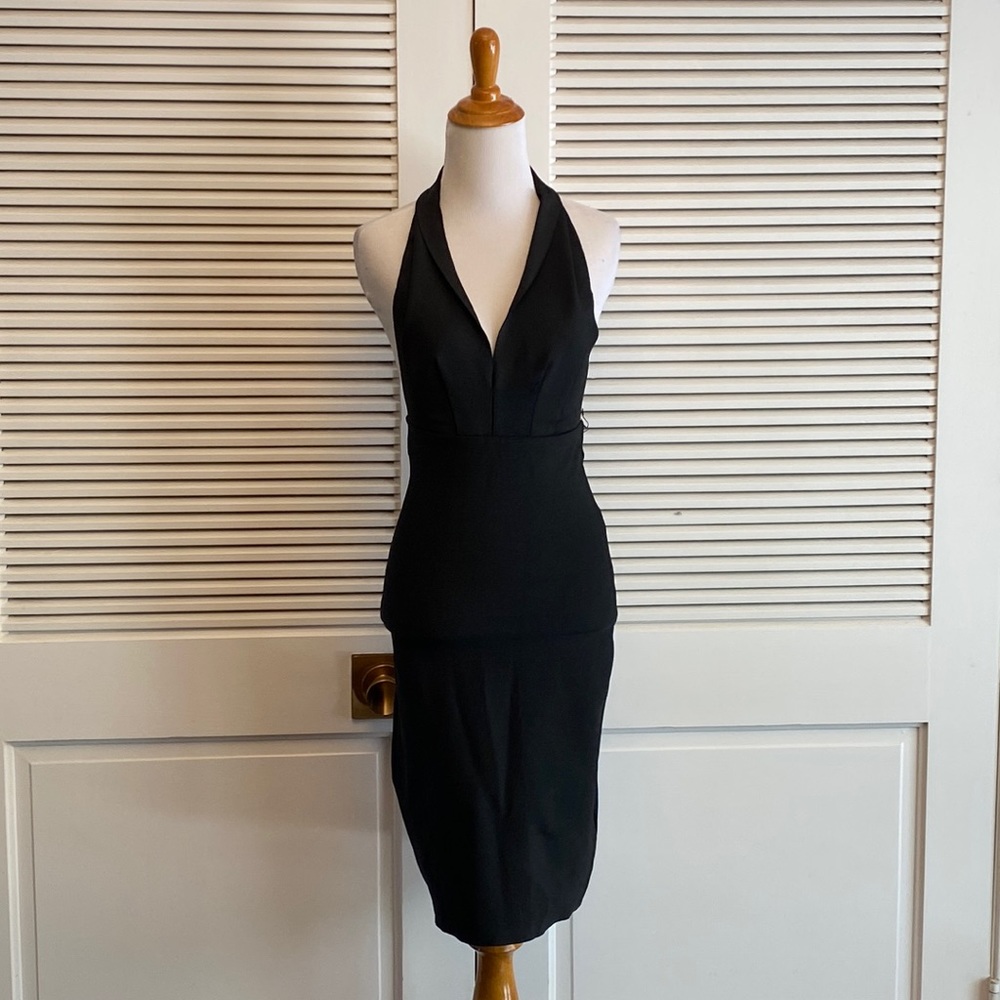 Black Midi Bandage Dress